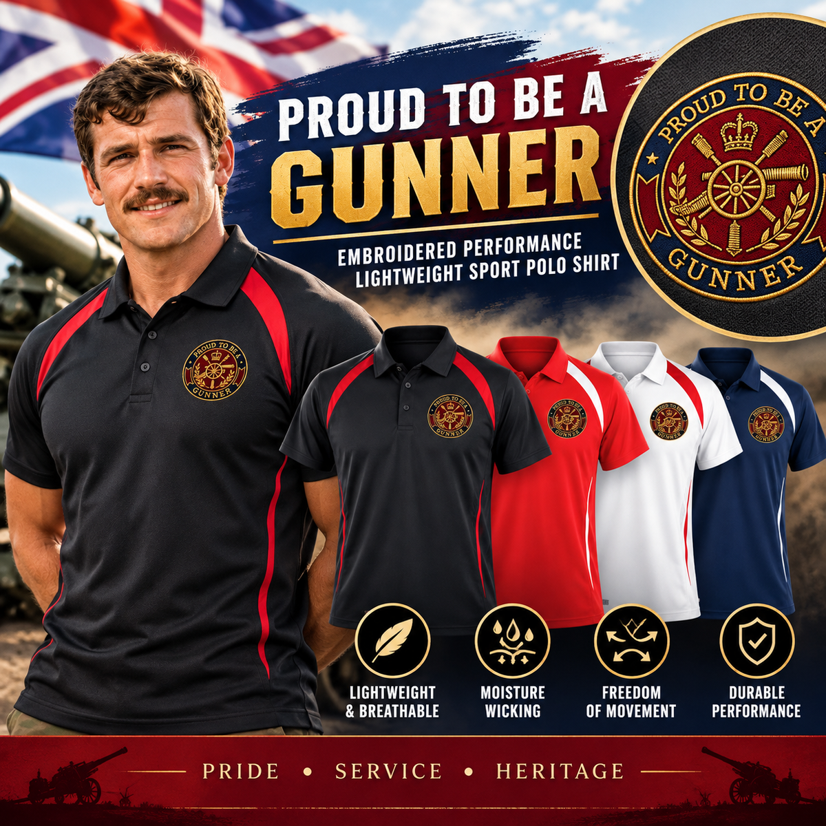 Royal Artillery Gunner Polo Shirt