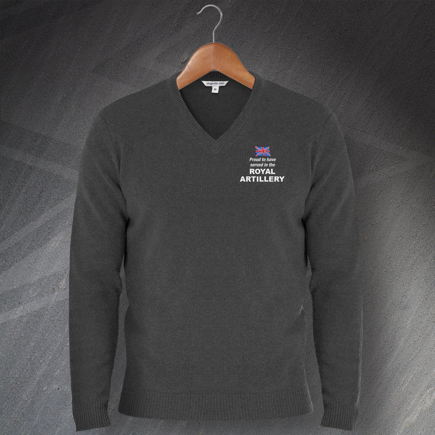 Personalised Military V-Neck Jumper
