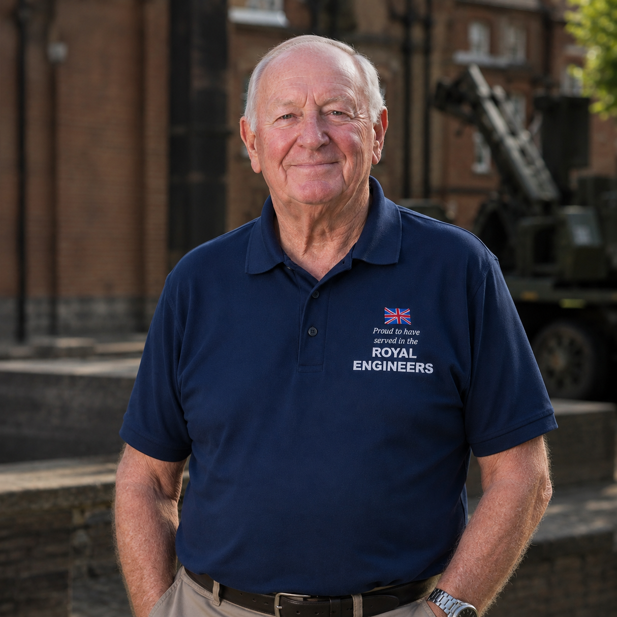 Proud to Have Served In The Royal Engineers Embroidered Classic Polo Shirt