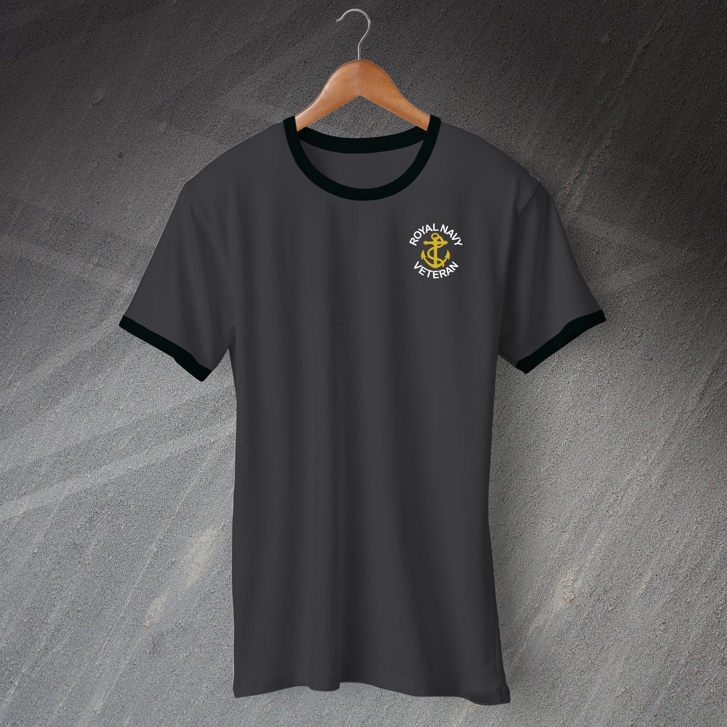 Royal Navy Veteran Anchor Ringer Shirt
