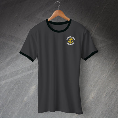 Royal Navy Veteran Anchor Ringer Shirt
