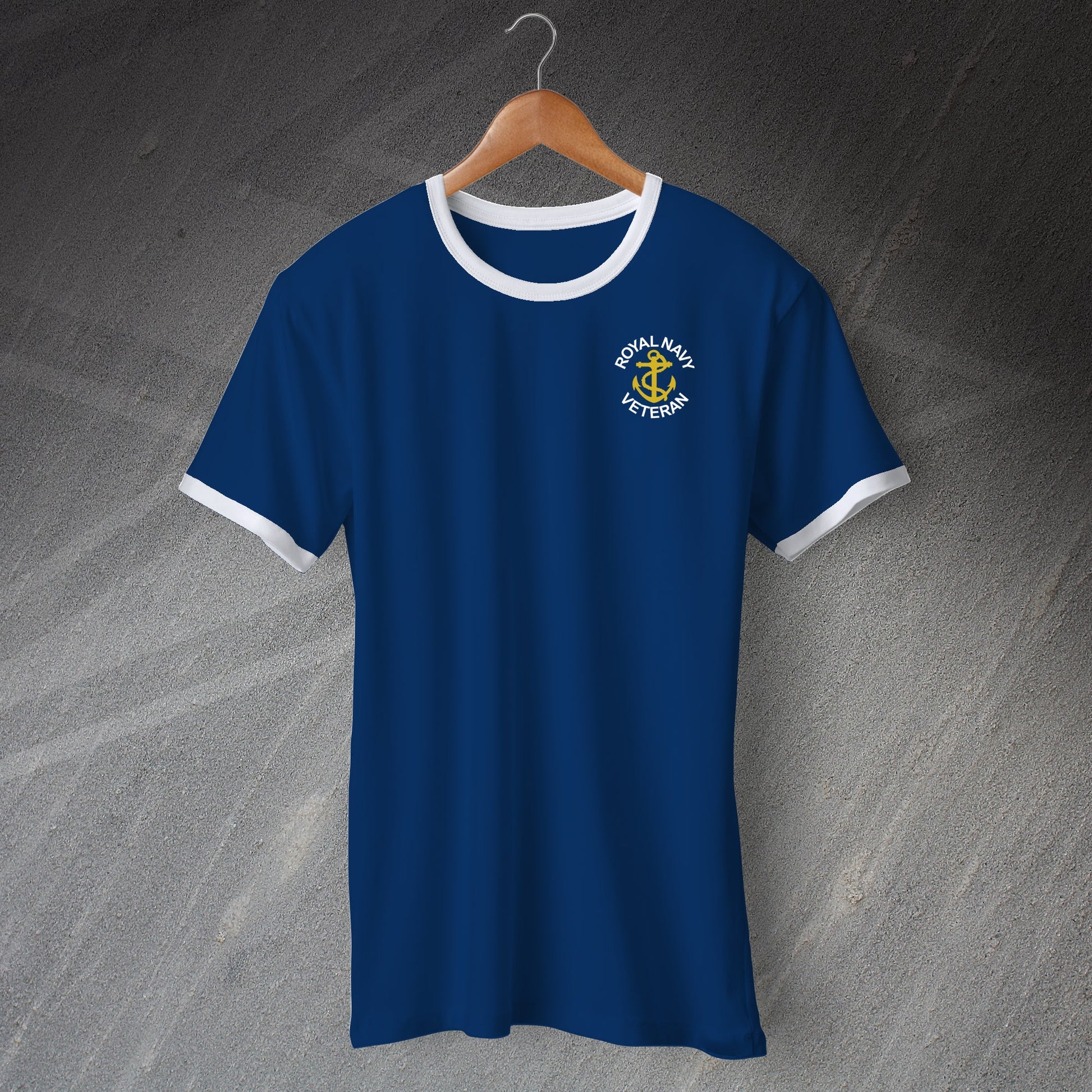 Royal Navy Veteran Anchor Ringer Shirt