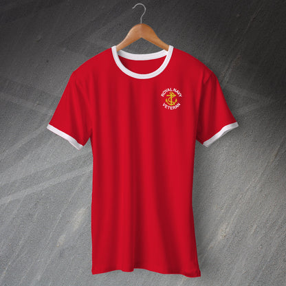 Royal Navy Veteran Anchor Ringer Shirt