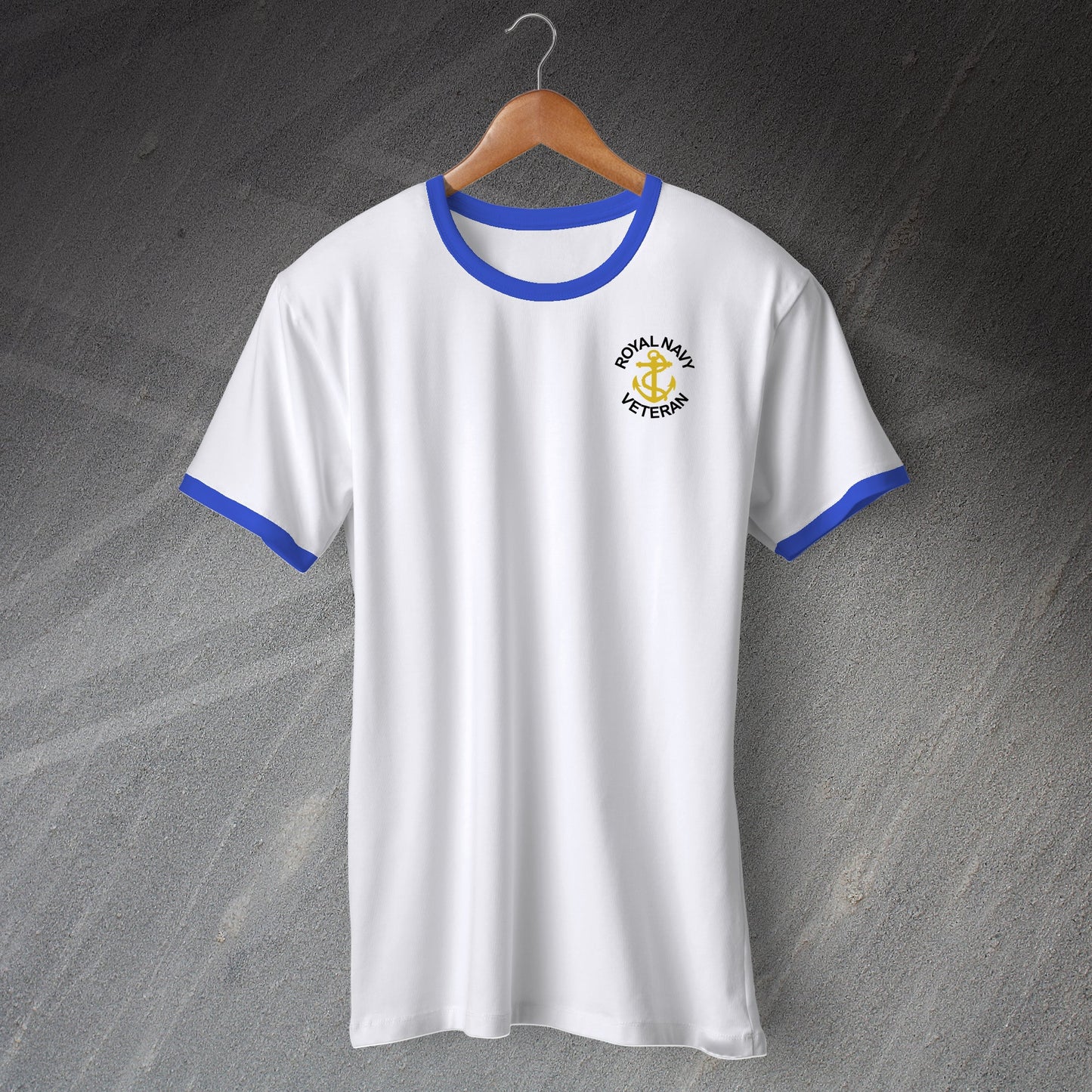 Royal Navy Veteran Anchor Ringer Shirt