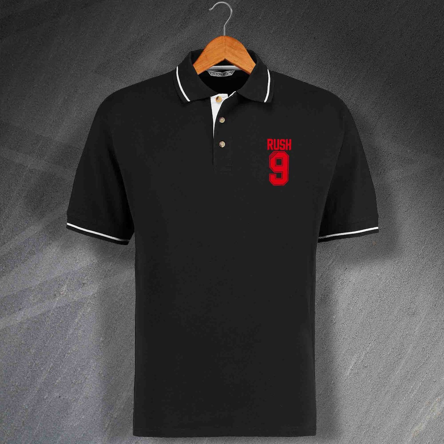 Rush 9 Embroidered Contrast Polo Shirt