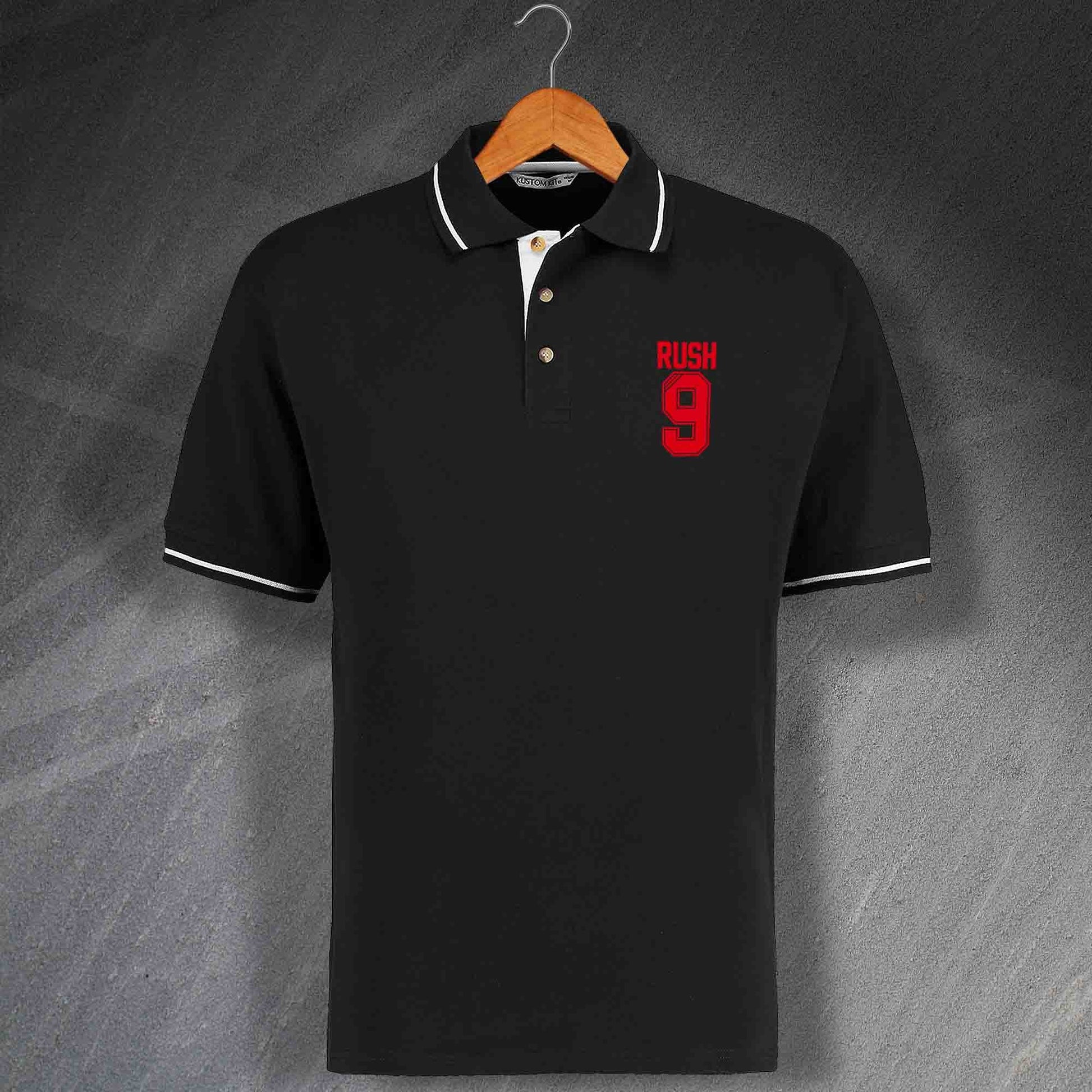 Rush 9 Embroidered Contrast Polo Shirt