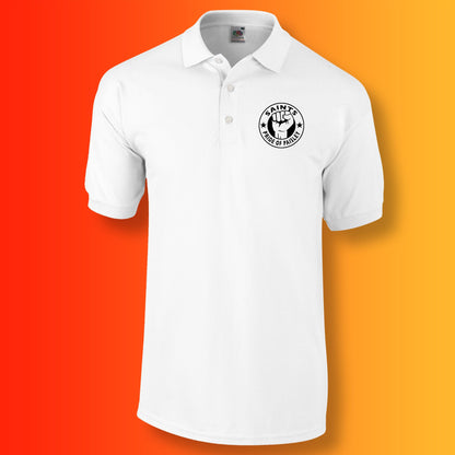 Saints Polo Shirt with The Pride of Paisley Design White
