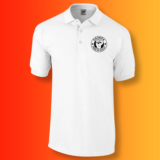 Saints Polo Shirt with The Pride of Paisley Design White