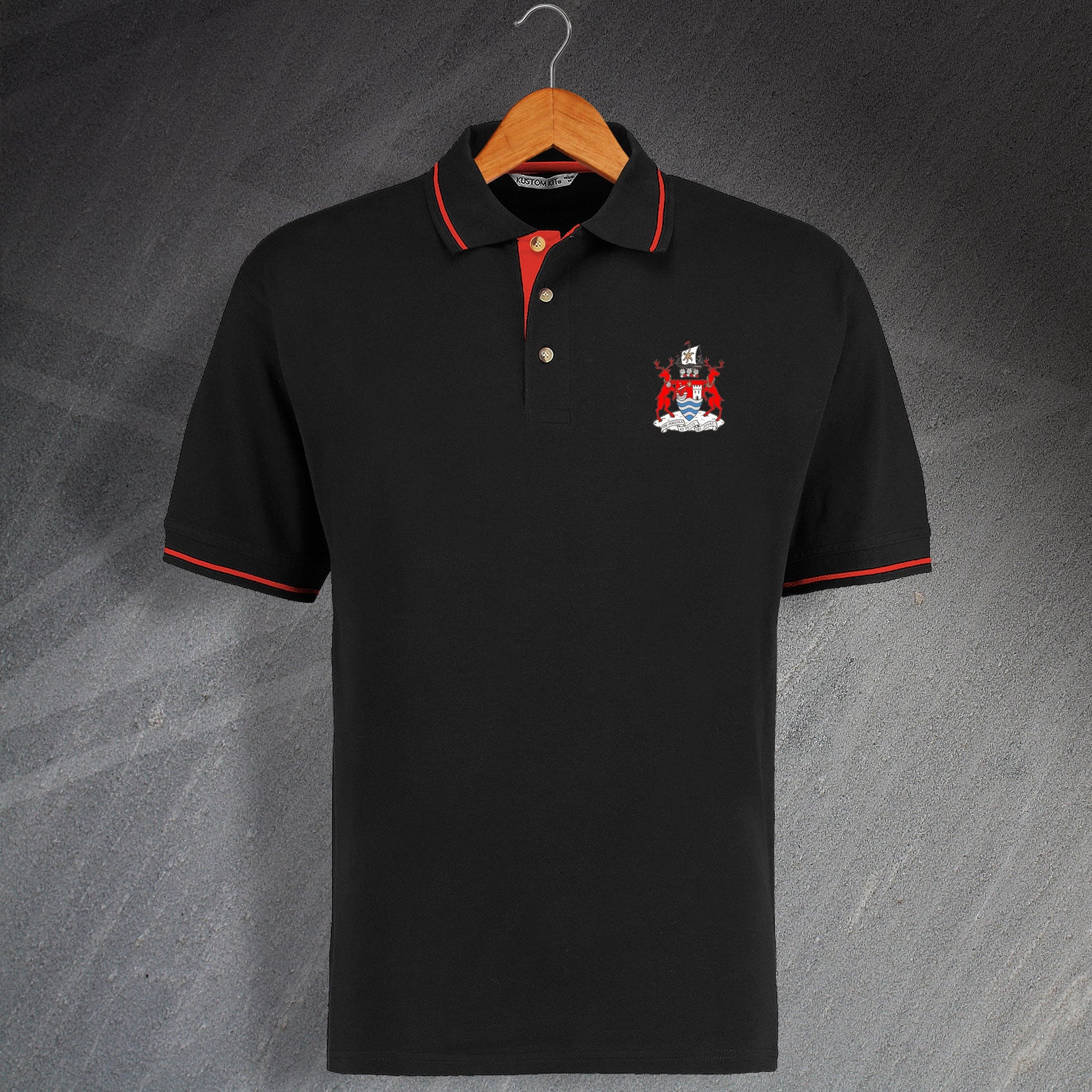 Retro Scarborough 1935 Embroidered Contrast Polo Shirt