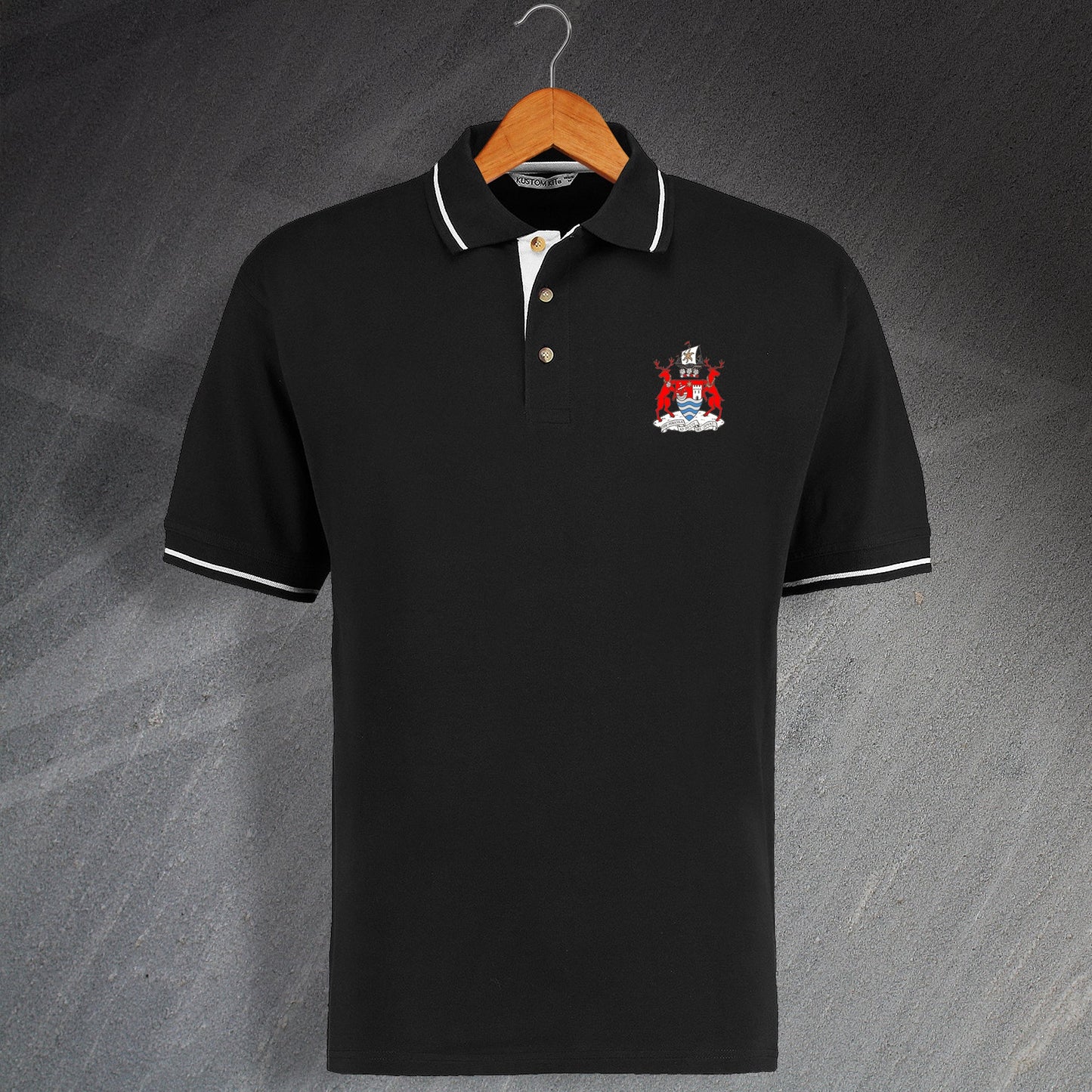Retro Scarborough 1935 Embroidered Contrast Polo Shirt