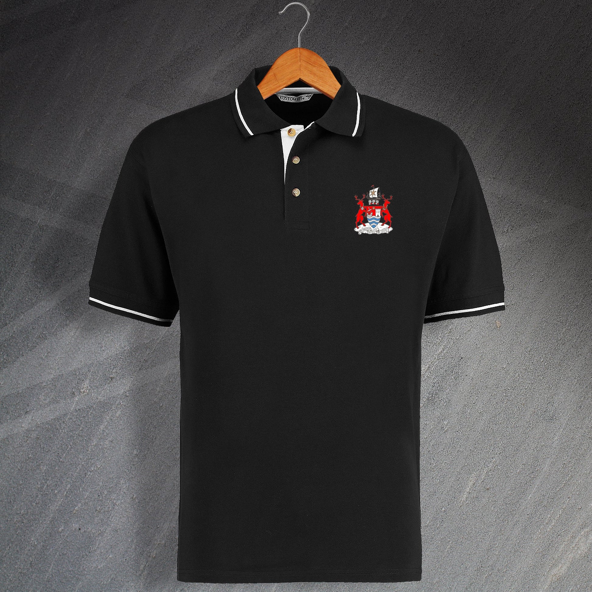 Retro Scarborough 1935 Embroidered Contrast Polo Shirt