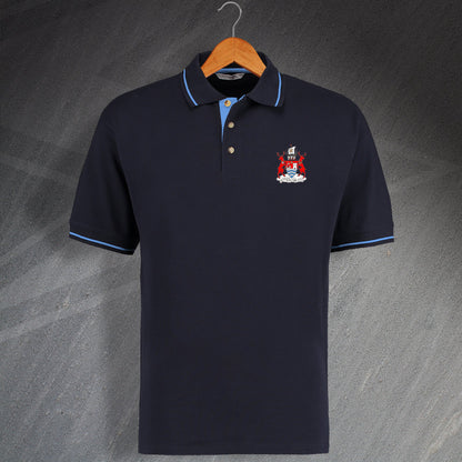 Retro Scarborough 1935 Embroidered Contrast Polo Shirt