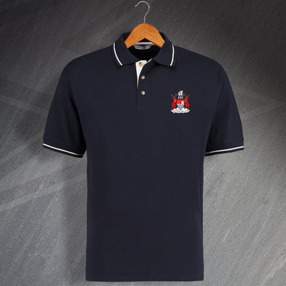 Retro Scarborough 1935 Embroidered Contrast Polo Shirt