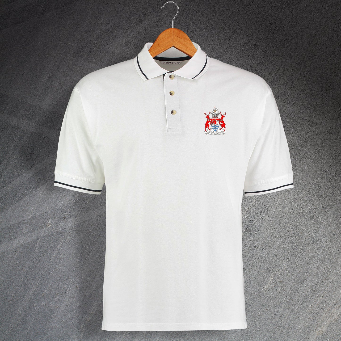 Retro Scarborough 1935 Embroidered Contrast Polo Shirt