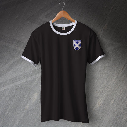 Scotland Ringer Shirt with Embroidered Badge