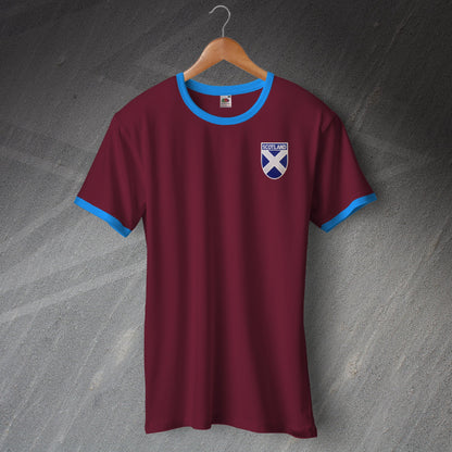 Scotland Ringer Shirt with Embroidered Badge