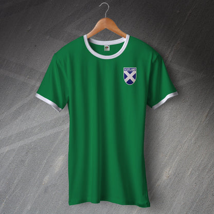 Scotland Ringer Shirt with Embroidered Badge