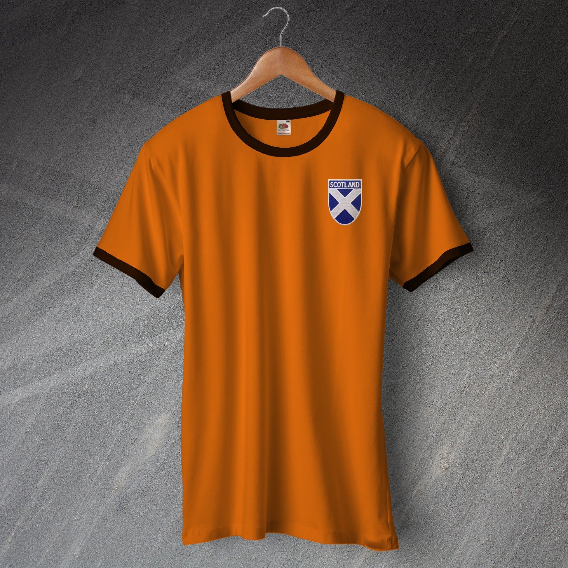Scotland Ringer Shirt with Embroidered Badge