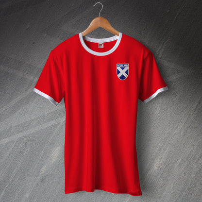 Scotland Ringer Shirt with Embroidered Badge