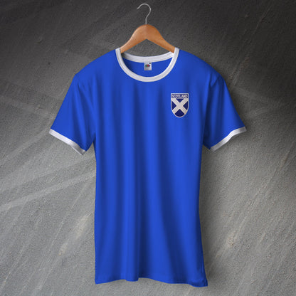 Scotland Ringer Shirt with Embroidered Badge