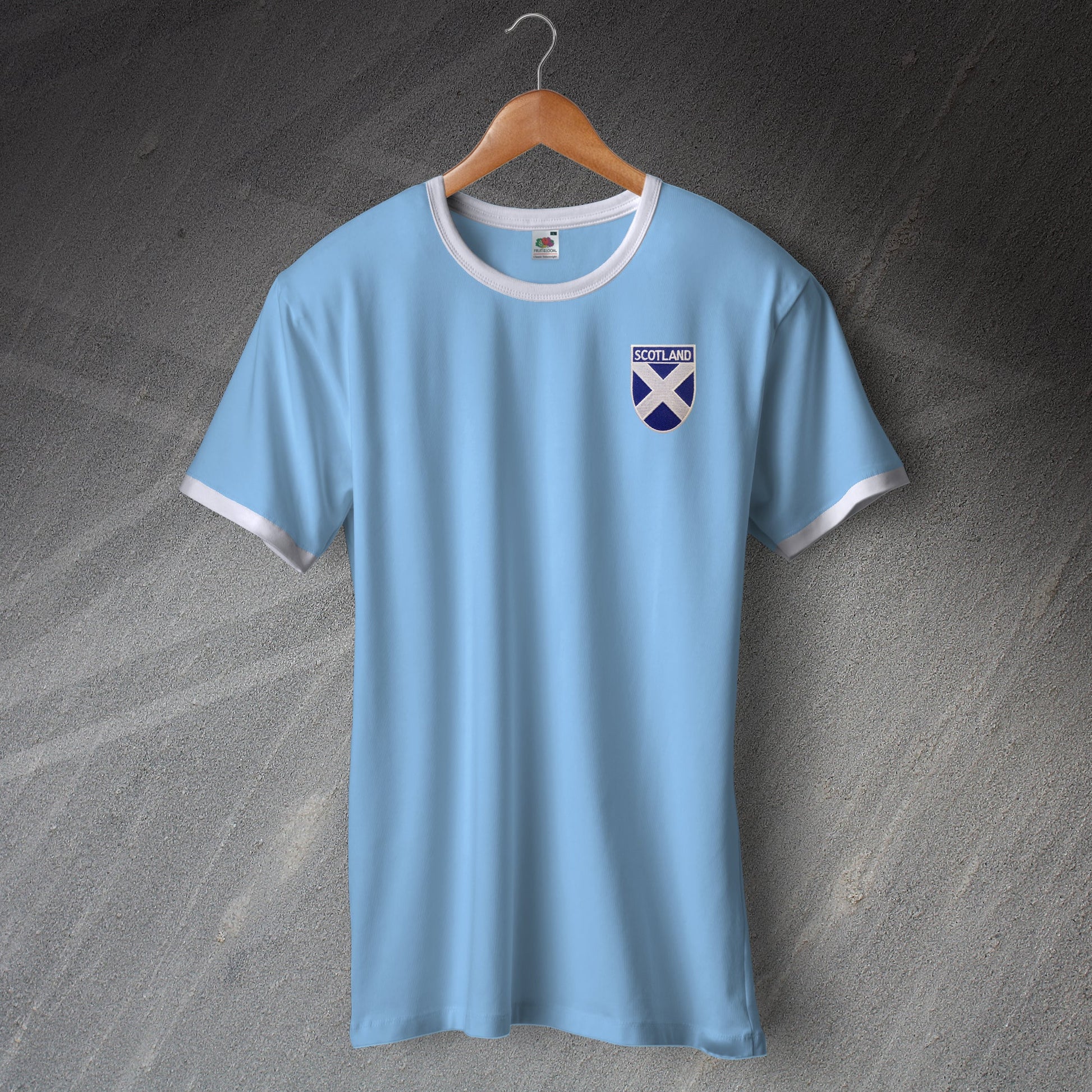 Scotland Ringer Shirt with Embroidered Badge