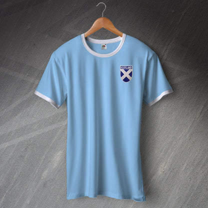 Scotland Ringer Shirt with Embroidered Badge