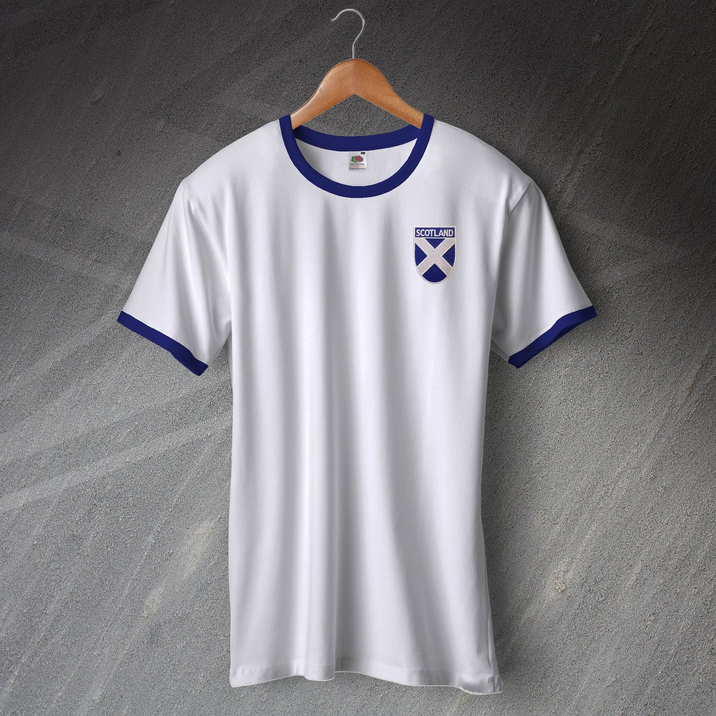 Scotland Ringer Shirt with Embroidered Badge