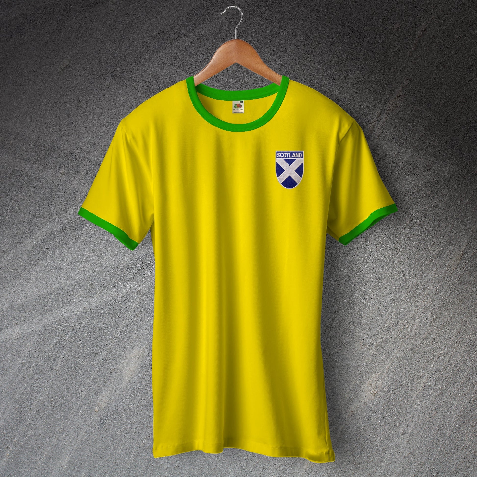 Scotland Ringer Shirt with Embroidered Badge