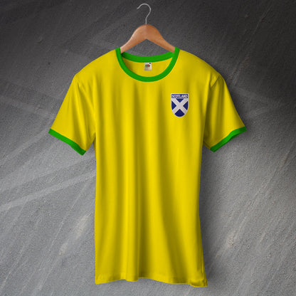 Scotland Ringer Shirt with Embroidered Badge