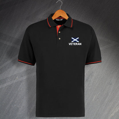 Scotland Veteran Embroidered Contrast Polo Shirt