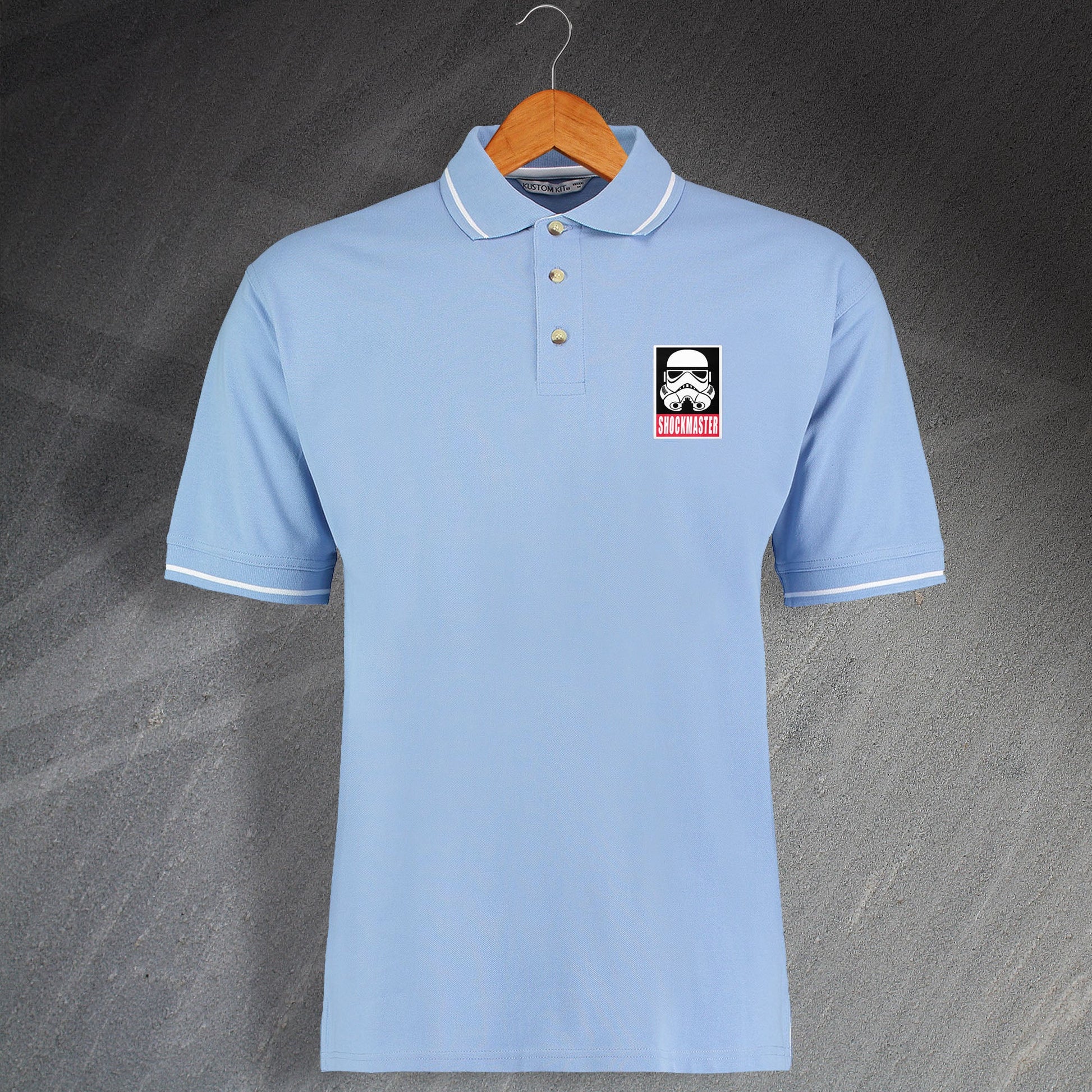 Shockmaster Embroidered Contrast Polo Shirt