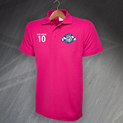 Sky Blues Keep The Faith Polo Shirt with any Number & Name