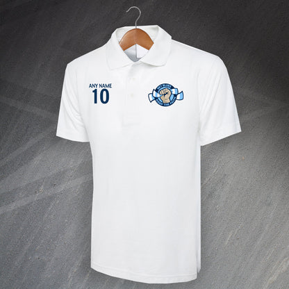 Sky Blues Keep The Faith Polo Shirt with any Number & Name