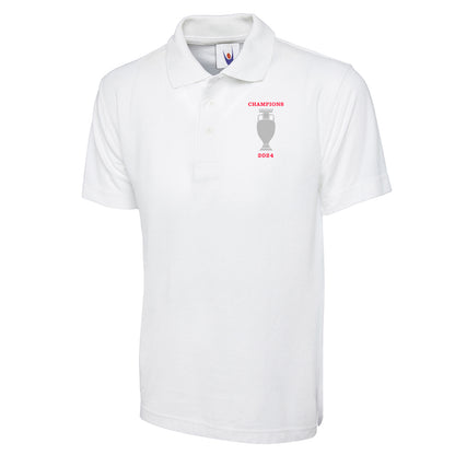 Spain Euro 2024 Champions Embroidered Classic Polo Shirt