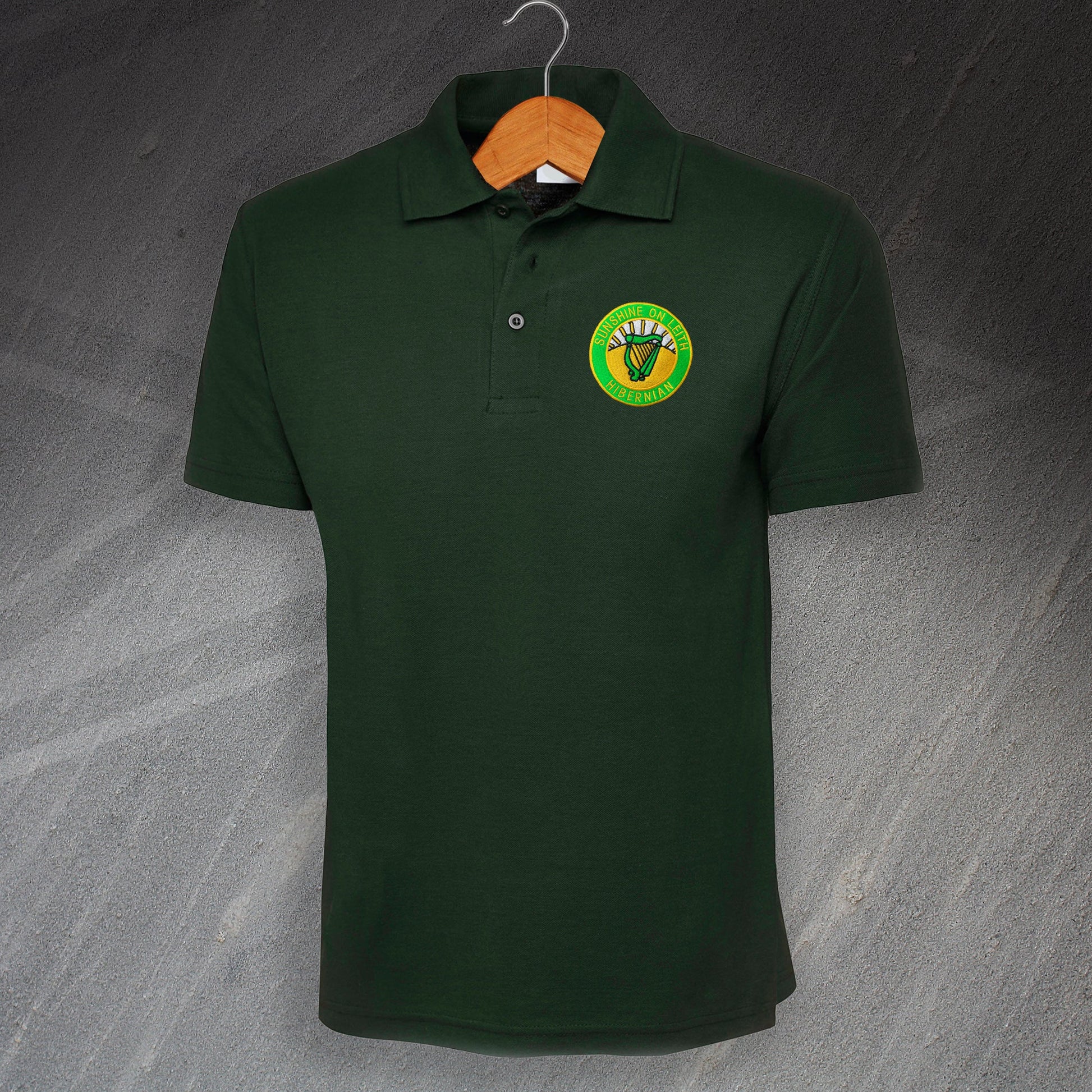 Sunshine on Leith Embroidered Polo Shirt