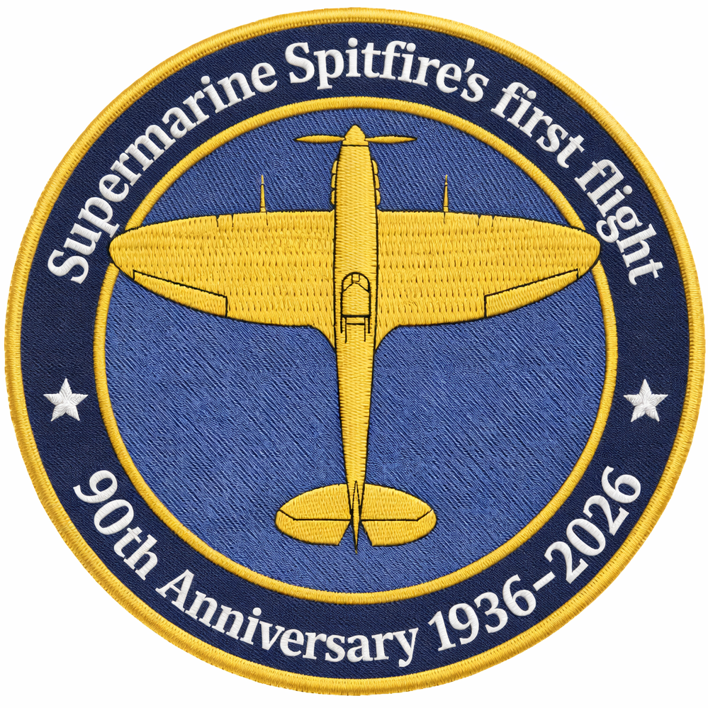 Supermarine Spitfire's First Flight 90th Anniversary 1936-2026 Embroidered Classic Polo Shirt