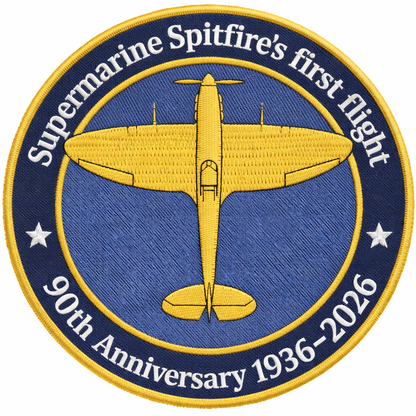 Supermarine Spitfire's First Flight 90th Anniversary 1936-2026 Embroidered Classic Polo Shirt
