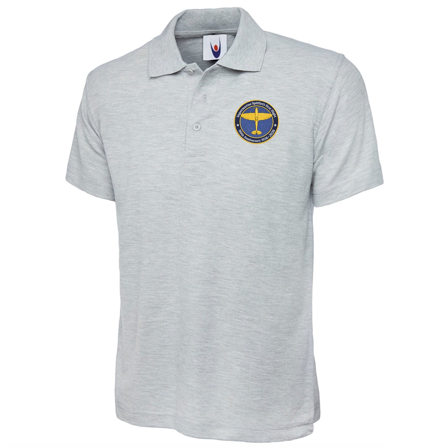 Supermarine Spitfire's First Flight 90th Anniversary 1936-2026 Embroidered Classic Polo Shirt