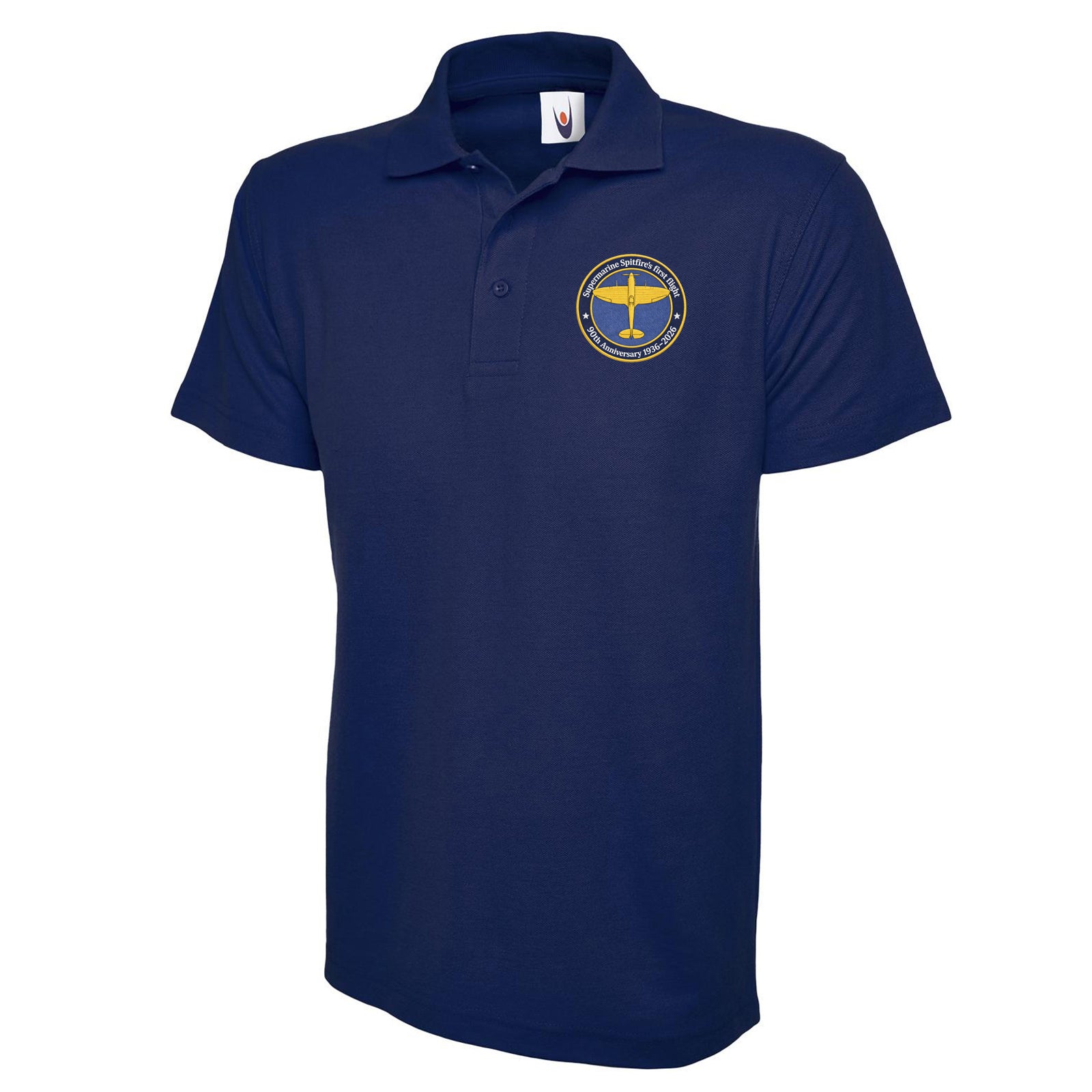 Supermarine Spitfire's First Flight 90th Anniversary 1936-2026 Embroidered Classic Polo Shirt