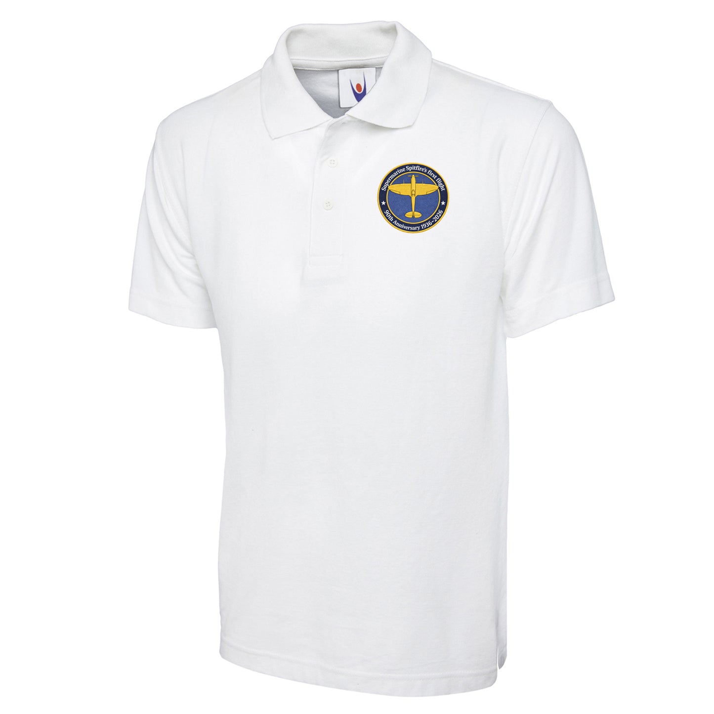 Supermarine Spitfire's First Flight 90th Anniversary 1936-2026 Embroidered Classic Polo Shirt