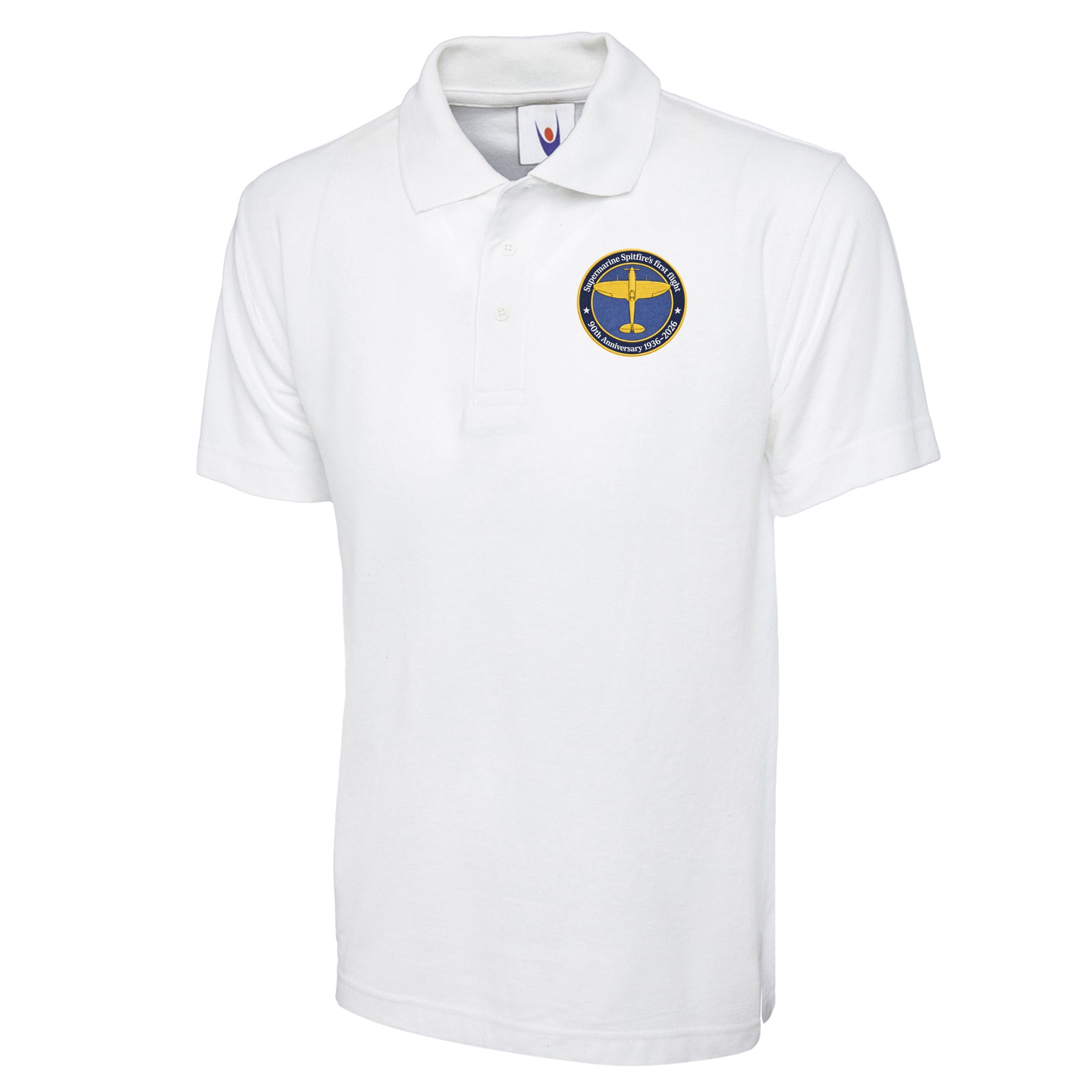 Supermarine Spitfire's First Flight 90th Anniversary 1936-2026 Embroidered Classic Polo Shirt