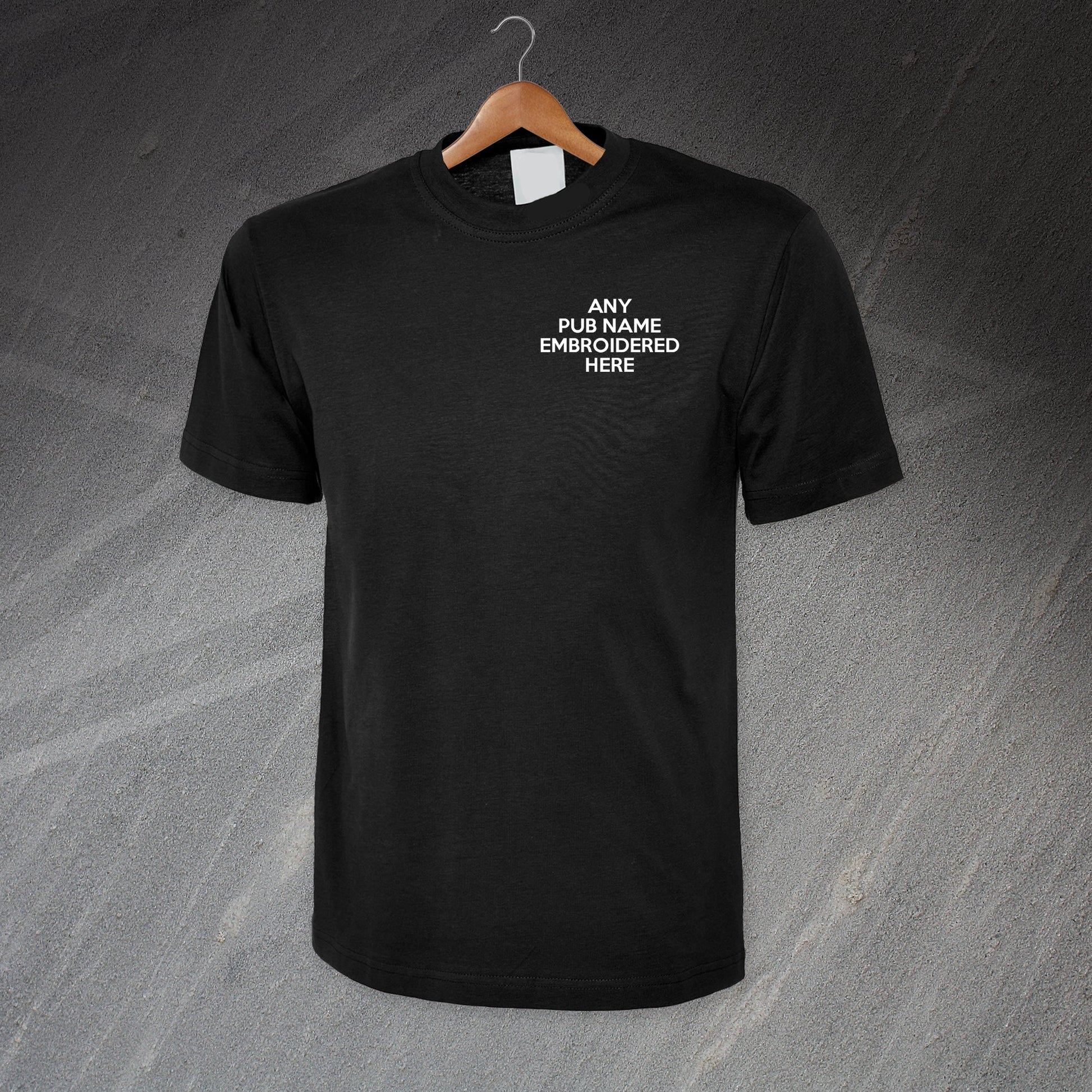 T-Shirt Embroidered with any Pub Name
