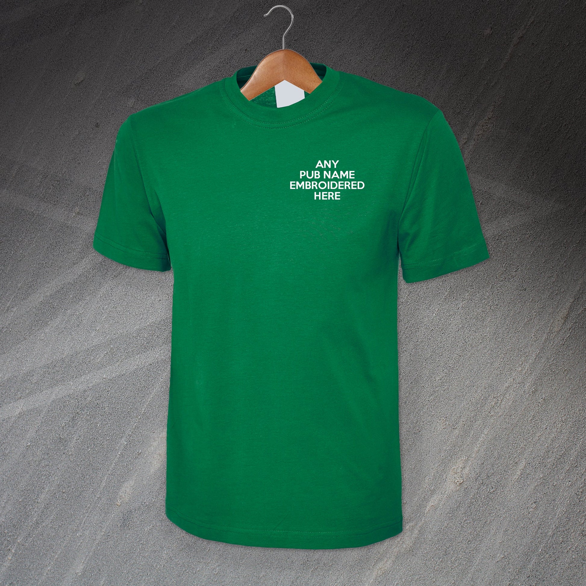 T-Shirt Embroidered with any Pub Name