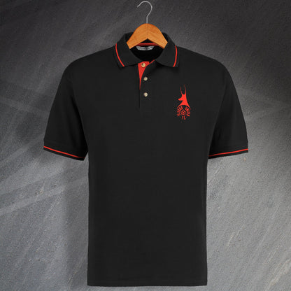 Retro Telford Embroidered Contrast Polo Shirt