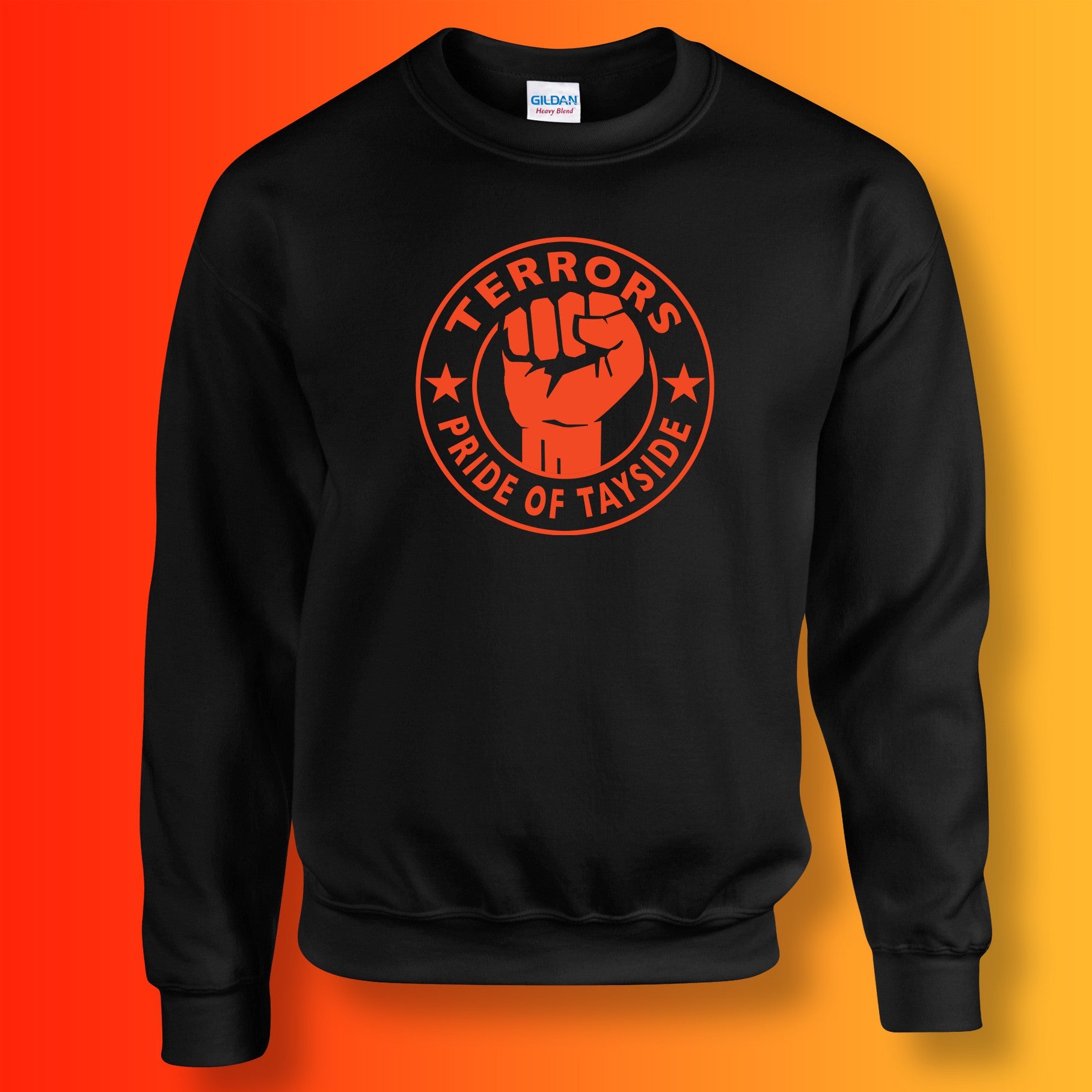 Terrors Sweater with The Pride of Tayside Design Black