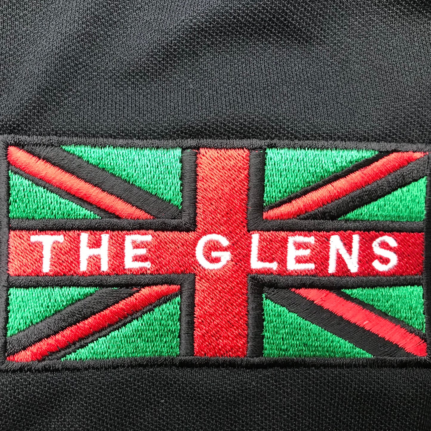 Glentoran Football Polo Shirt Embroidered Contrast Glens Union Jack
