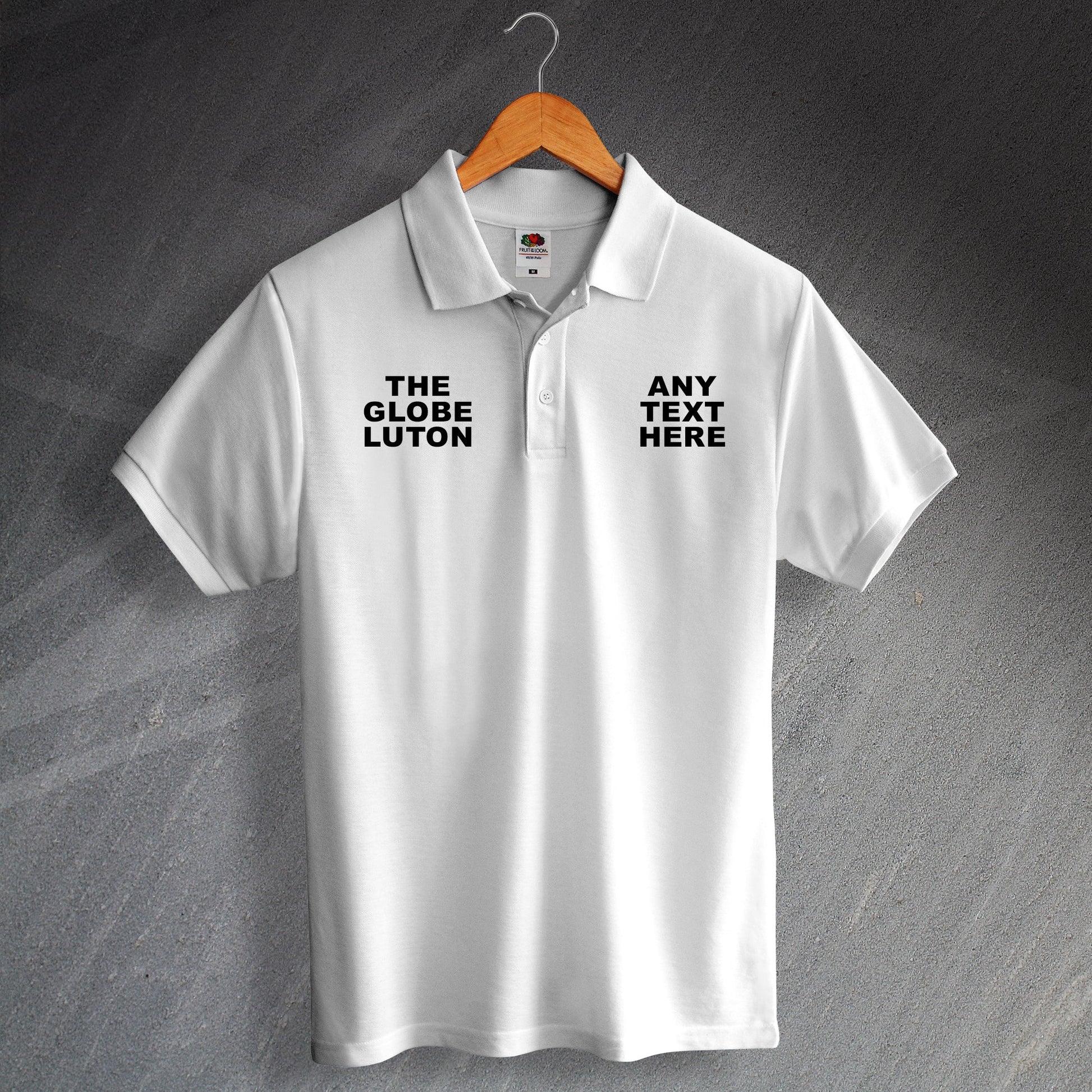 Personalised The Globe Luton Pub Polo Shirt