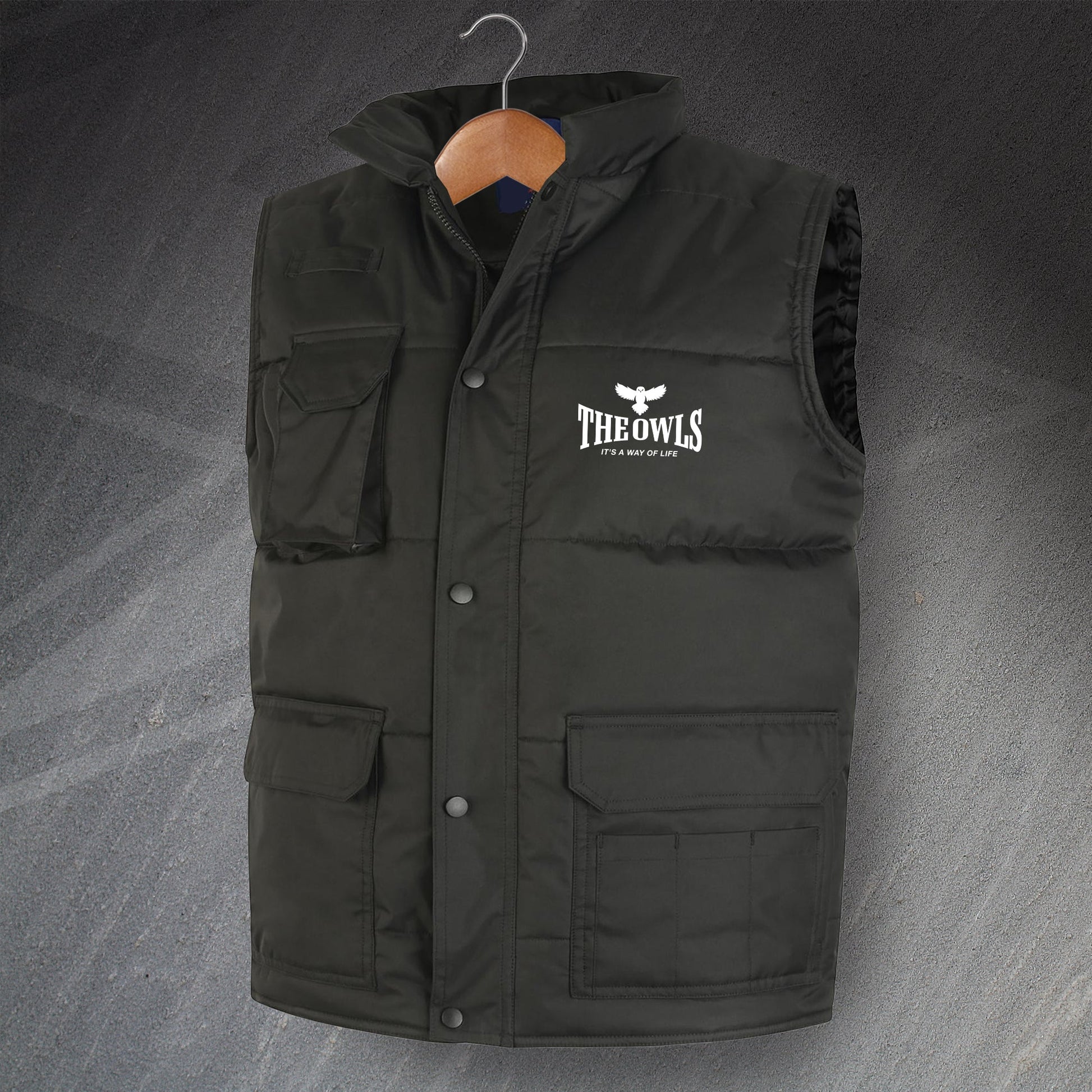 The Owls It's a Way of Life Embroidered Super Pro Bodywarmer