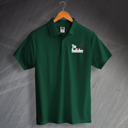 Embroidered Fishing Polo Shirt