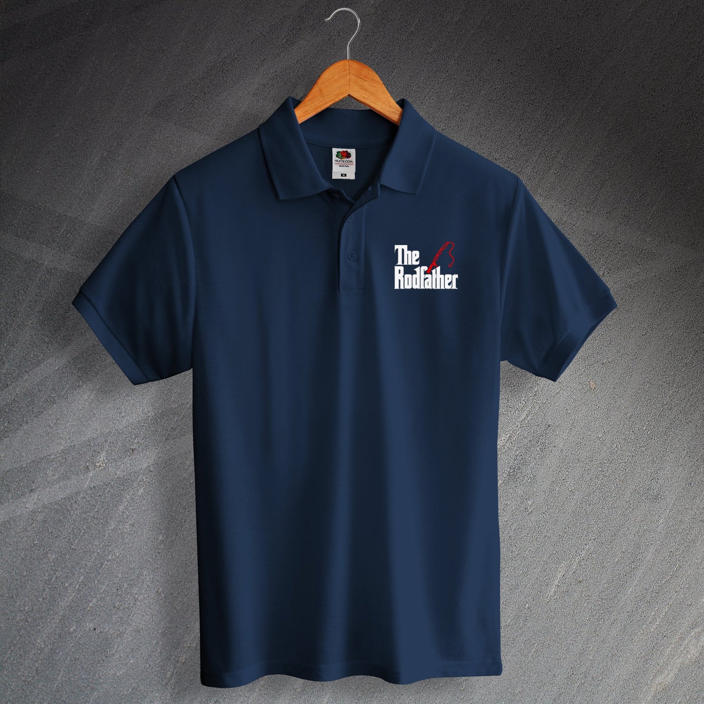 Embroidered Fishing Polo Shirt